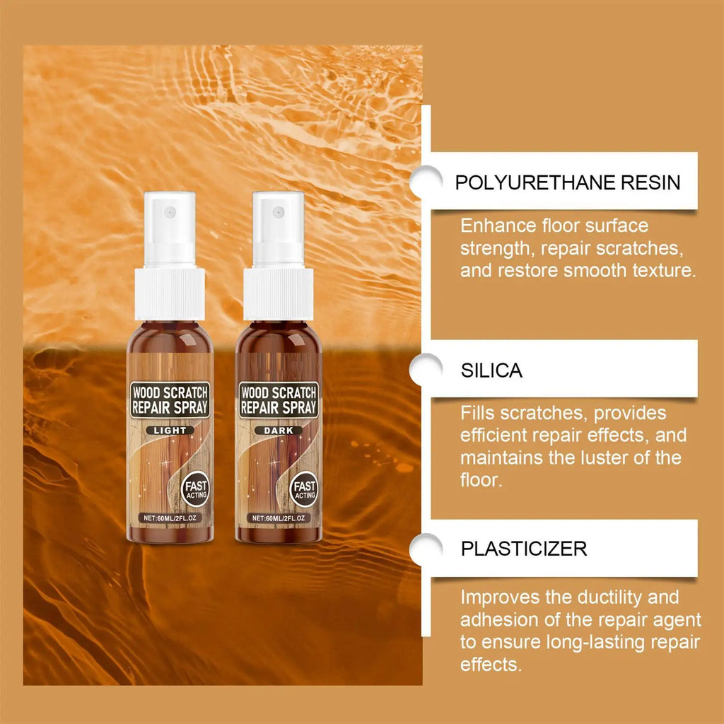 Wood Scratch Repair Spray 2pc – Furniture & Floor Restorer Wood Repair Spray Nixie