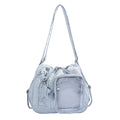 Star Print Drawstring Backpack – Large Crossbody Bag for Girls Drawstring Backpack Nixie BB-1399Blue