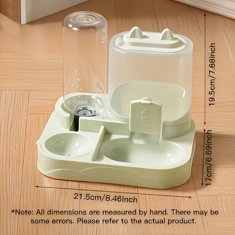 2-in-1 Large Pet Feeder & Water Dispenser for Cats & Dogs Pet Feeder Dispenser Nixie green