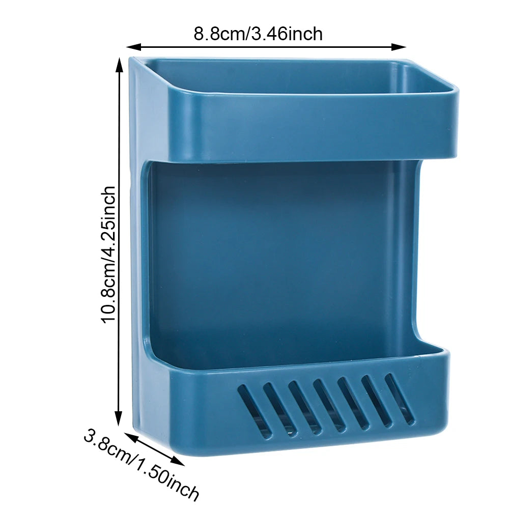 Wall Mounted Phone Charging Holder & Multi-Function Storage Box Wall Storage Organizer Nixie blue-typeB