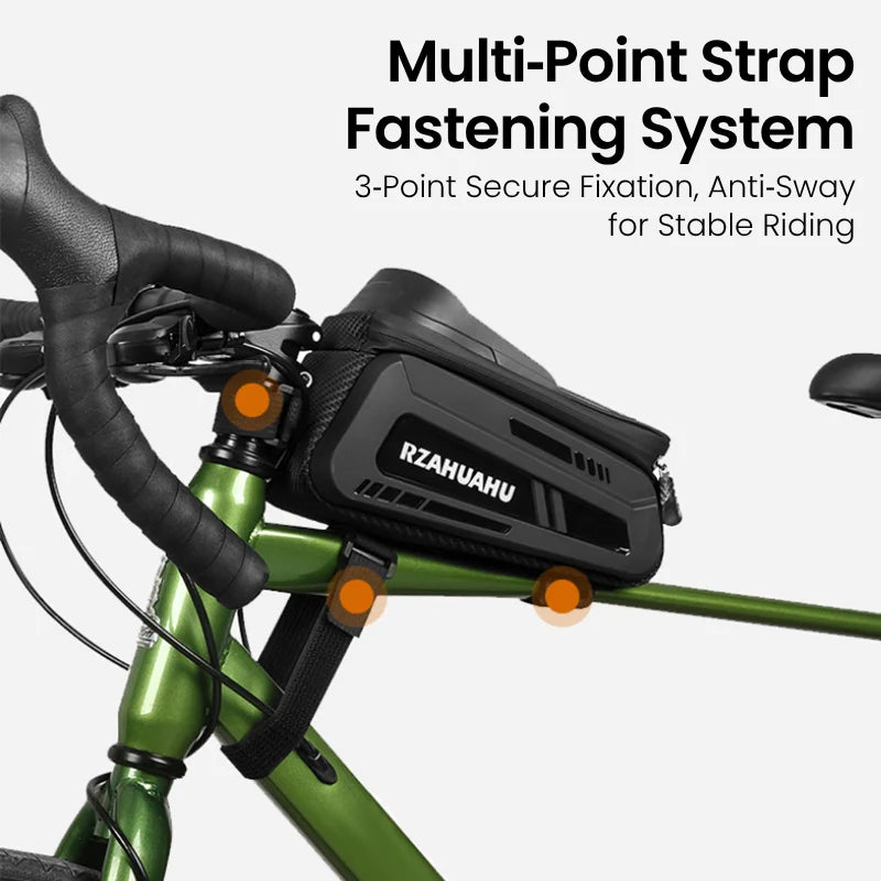 Bike Top Tube Bag | 7" Touch Screen Phone Holder Waterproof Bicycle Frame Bag Nixie