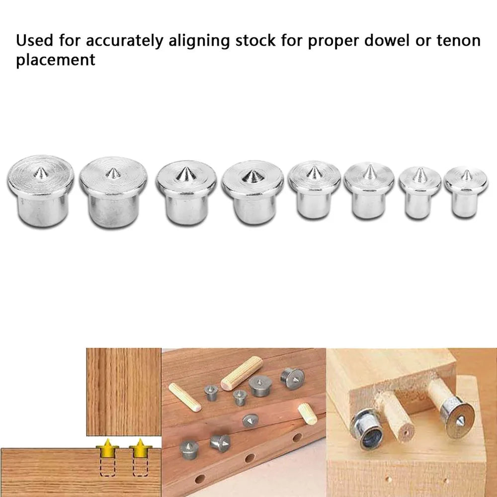 16pc Dowel Pin Centers Set 6/8/10/12mm Woodworking Alignment