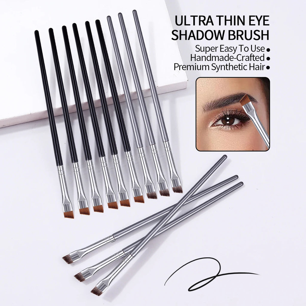 12PCS Ultra-Fine Eyeliner & Eyebrow Brush Set for Precision Makeup Brush Set Nixie MULTI