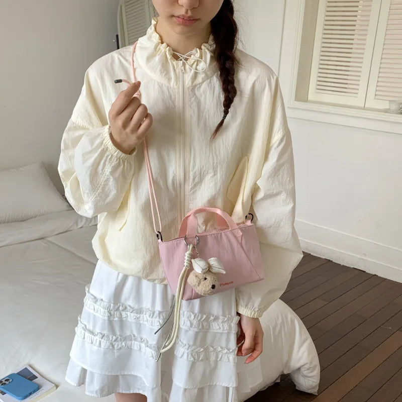 Korean Mini Crossbody Bucket Bag – Nylon Women's Handbag Crossbody Bucket Bag Nixie