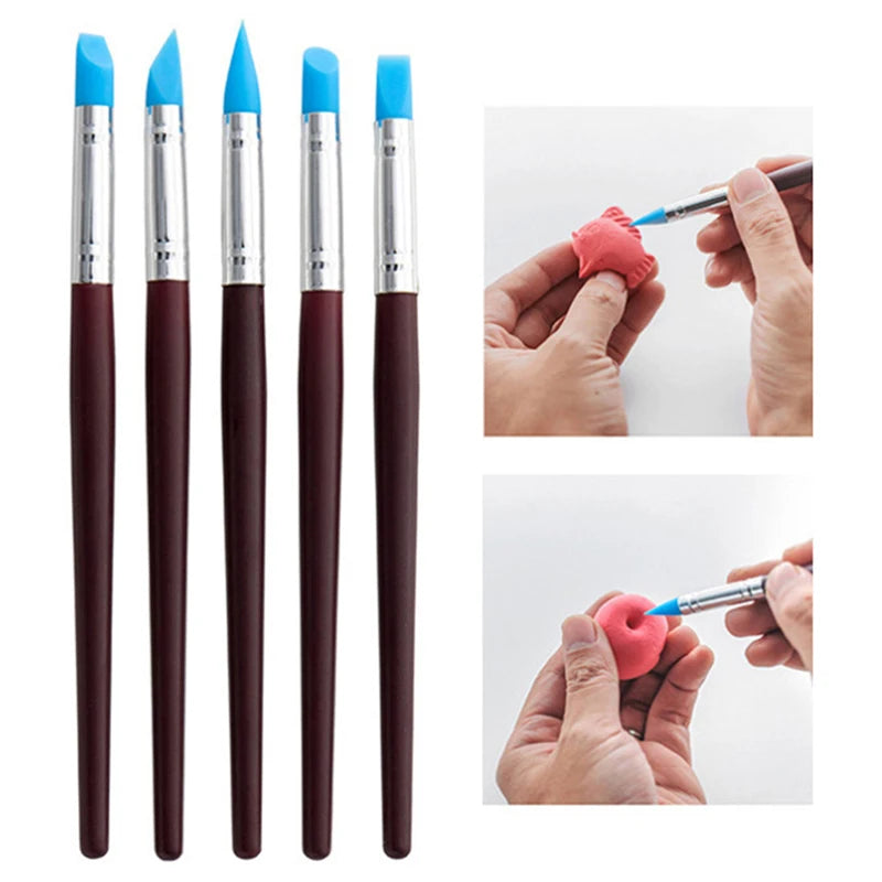 5-Piece Silicone Clay Sculpting Tools – Pottery & Nail Art Set Clay Sculpting Tools Nixie