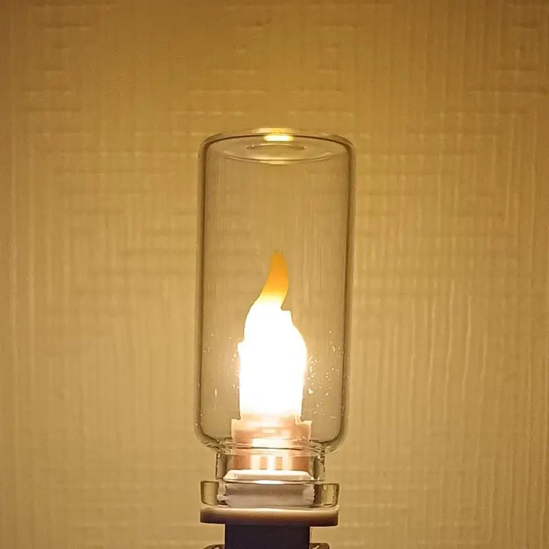 USB Flickering LED Glass Candle Night Light | Flame Effect