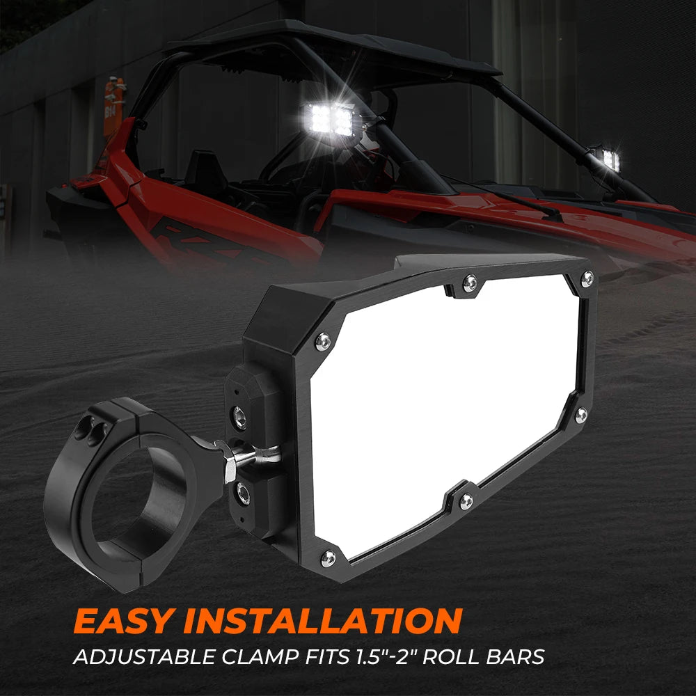 KEMIMOTO UTV Side Mirrors with LED Light – 1.75 to 2in Roll Bars UTV Side Mirrors Nixie