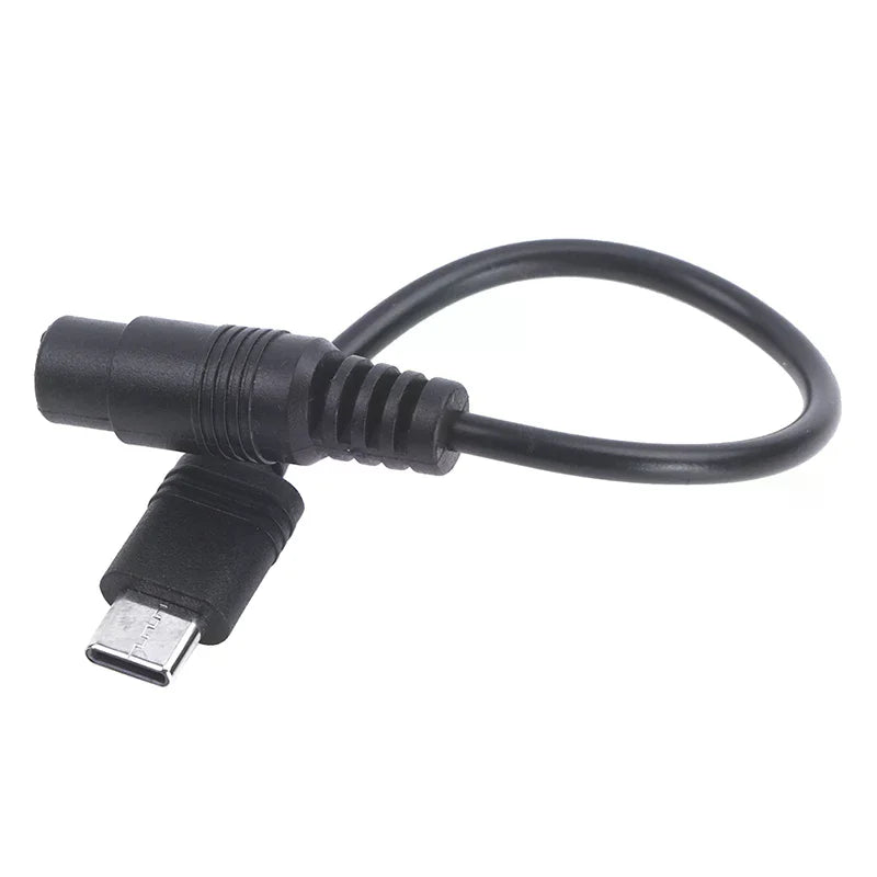 USB Type-C to DC 5.5x2.1mm Female Power Adapter Cable 18cm