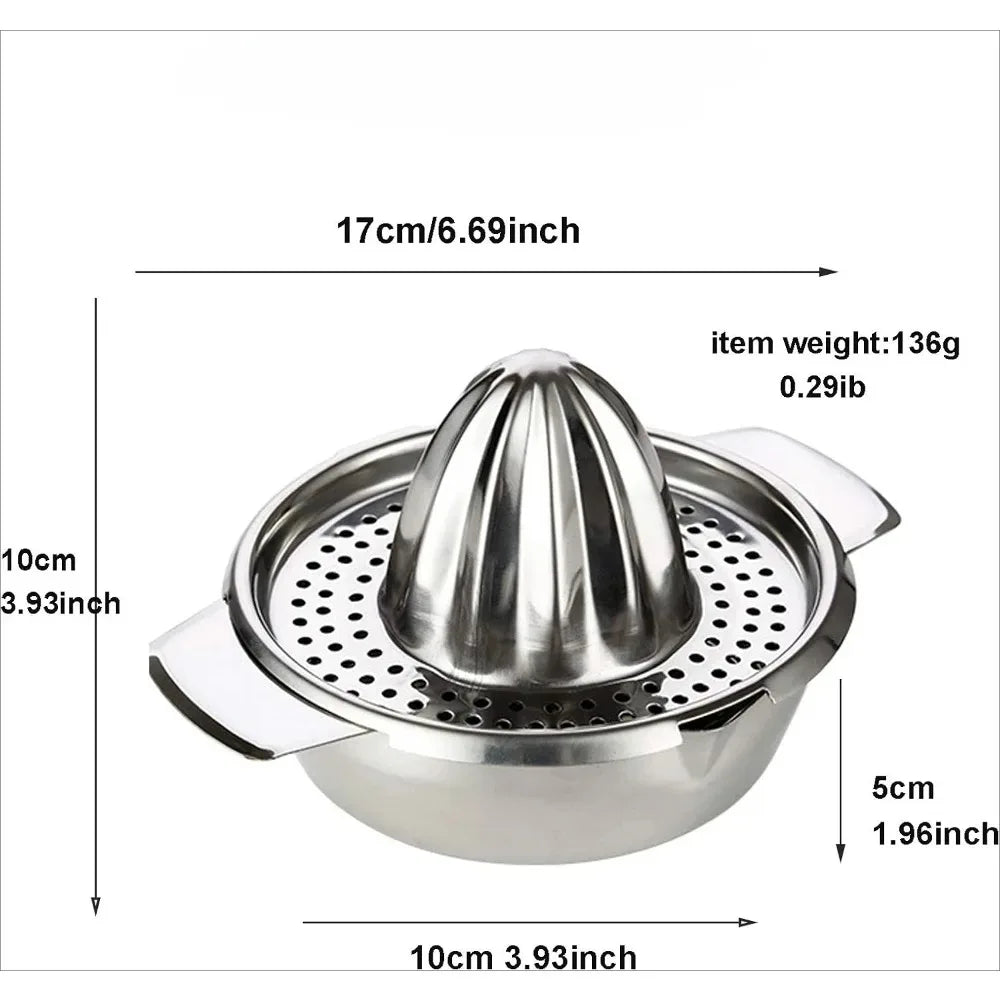 Stainless Steel Citrus Squeezer & Lemon Juicer with Bowl Citrus Juicer Squeezer Nixie