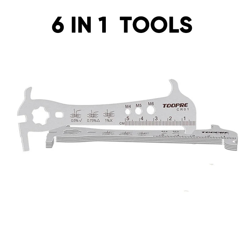 TOOPRE 6-in-1 Bike Chain Wear Checker Multi-Function Tool Bike Chain Tool Nixie 6 in 1 CR01