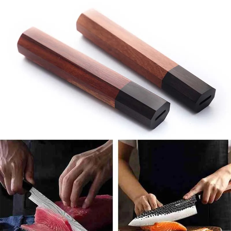 Octagonal Redwood Knife Handle 135mm | Wood Kitchen Grip Knife Handle Nixie