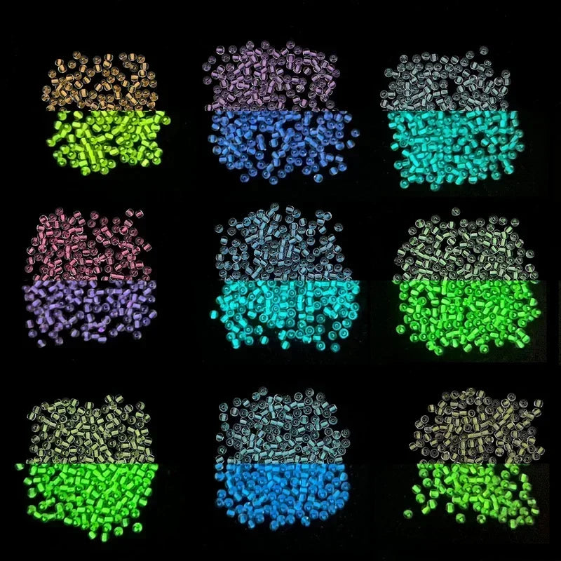 Glow in the Dark Glass Seed Beads 2/3mm – 15g DIY Jewelry Glass Seed Beads Nixie