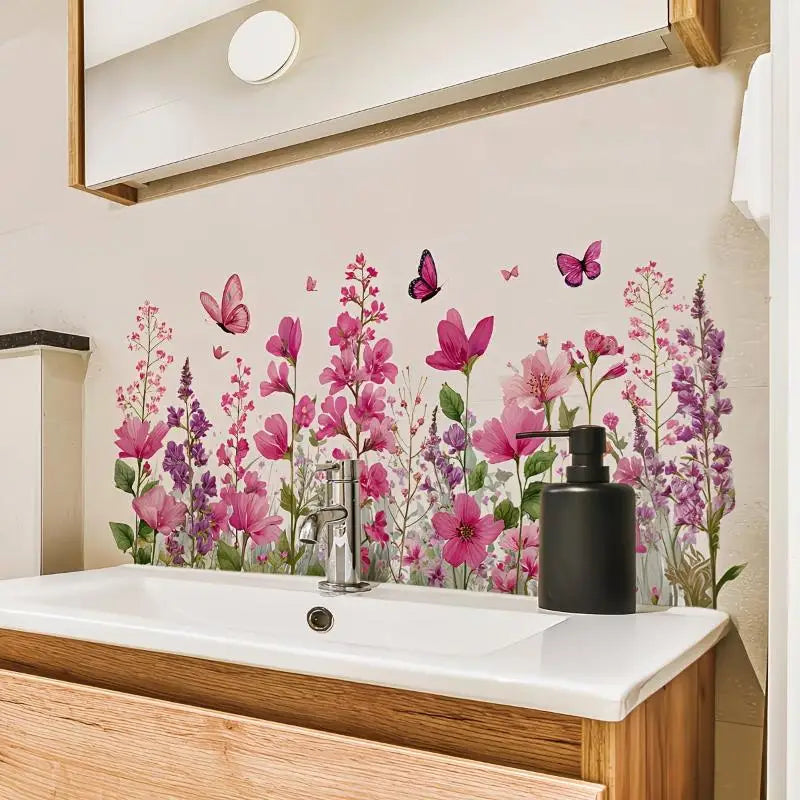 Watercolor Mushroom Wall Sticker – Removable Waterproof Decal