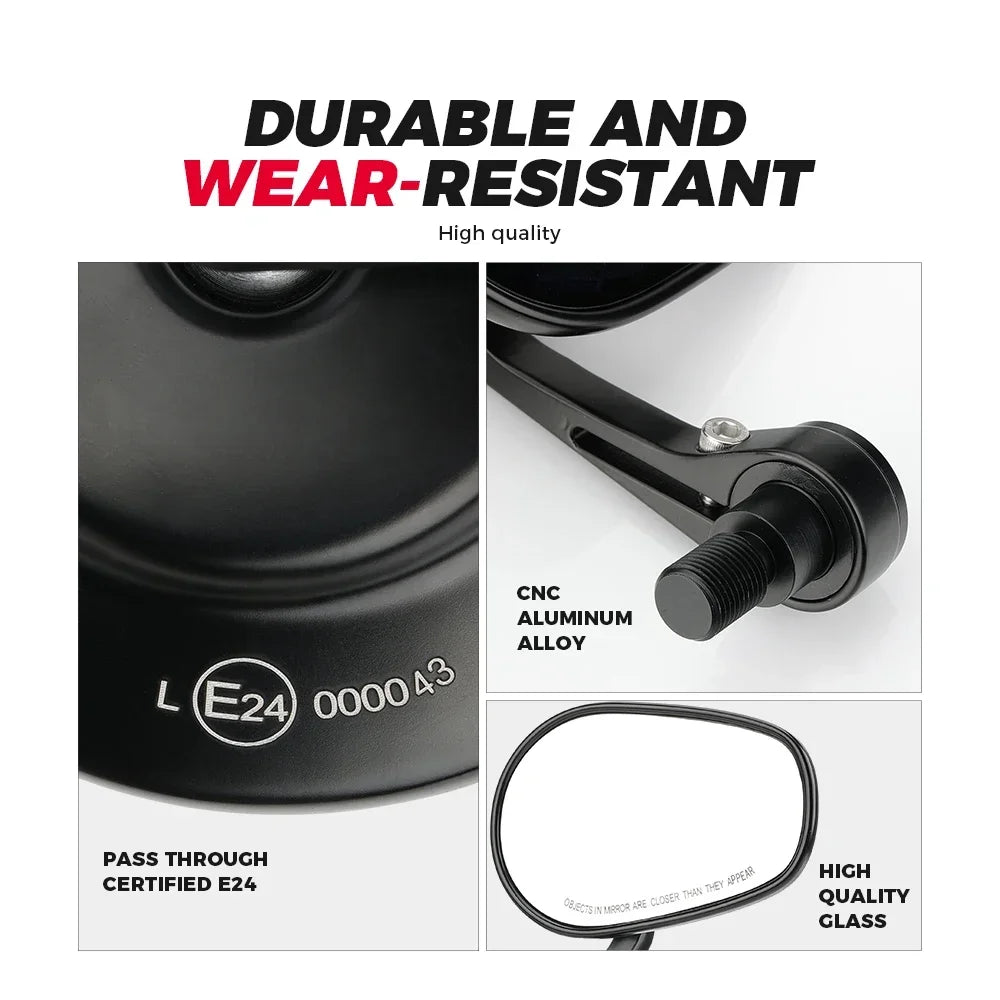 KEMITOUR 16mm Motorcycle Handlebar End Mirrors – Yamaha MT/TMAX Motorcycle Handlebar Mirror Nixie