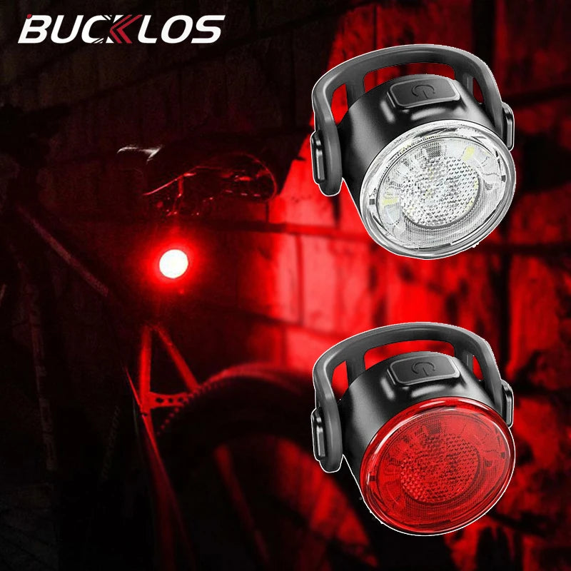 BUCKLOS USB Rechargeable LED Bike Light – Front & Rear Lamp LED Bike Light Nixie
