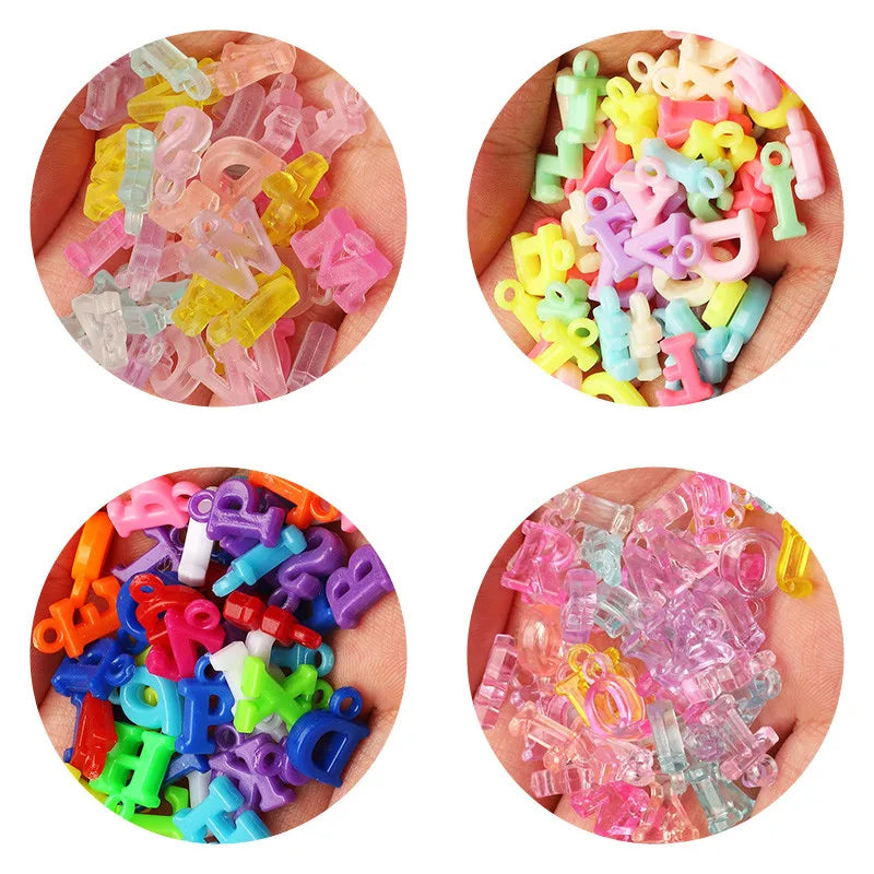 Mixed Acrylic Letter Beads 50/100/200Pcs – DIY Jewelry Making Alphabet Craft Beads Nixie