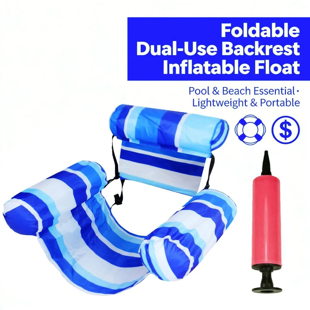 Heavy Duty Inflatable Pool Lounge Chair for Adults | Nixie Inflatable Lounge Chair Nixie Set-Striped