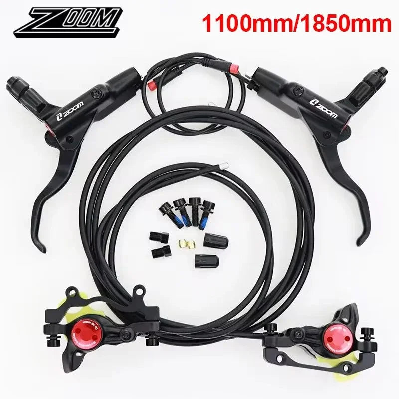 ZOOM 2-Piston Hydraulic Disc Brake Set MTB E-Bike 1100/1850mm