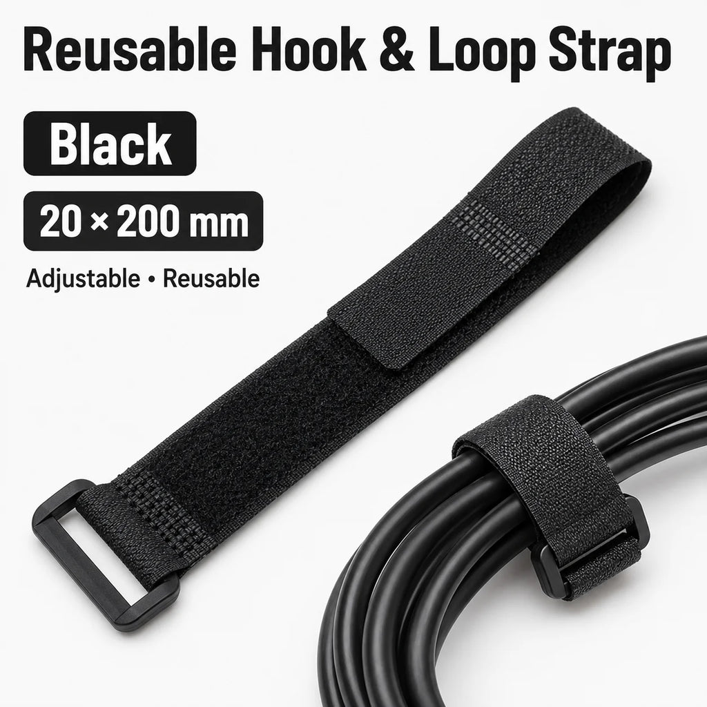 Reusable Hook & Loop Cable Ties – Nylon Cord Straps 10/30/50 Pack