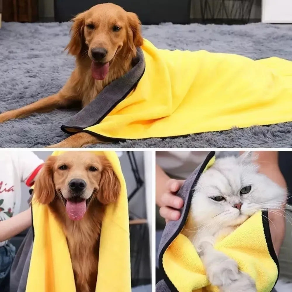 Coral Fleece Dog Drying Towel – Soft Quick-Dry Pet Bath Towel Pet Drying Towel Nixie
