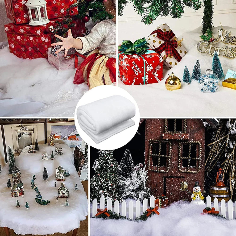 Artificial Christmas Snow Blanket – Fake Snow Carpet for Xmas Christmas Snow Blanket Nixie