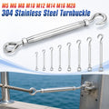 304 Stainless Steel Turnbuckle Wire Rope Tensioner M5–M20