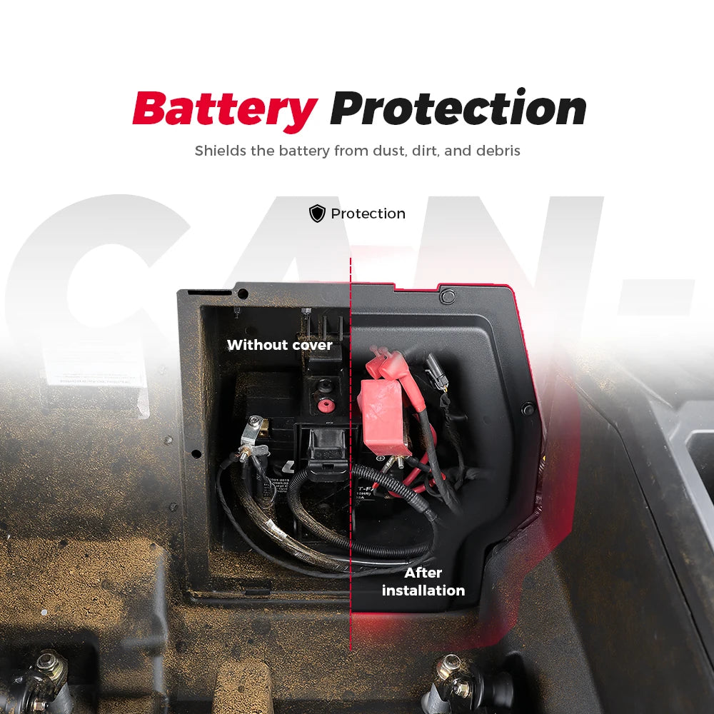 Black ABS Battery Cover Kit – Can-Am Maverick X3 2017-2025 UTV Battery Cover Nixie