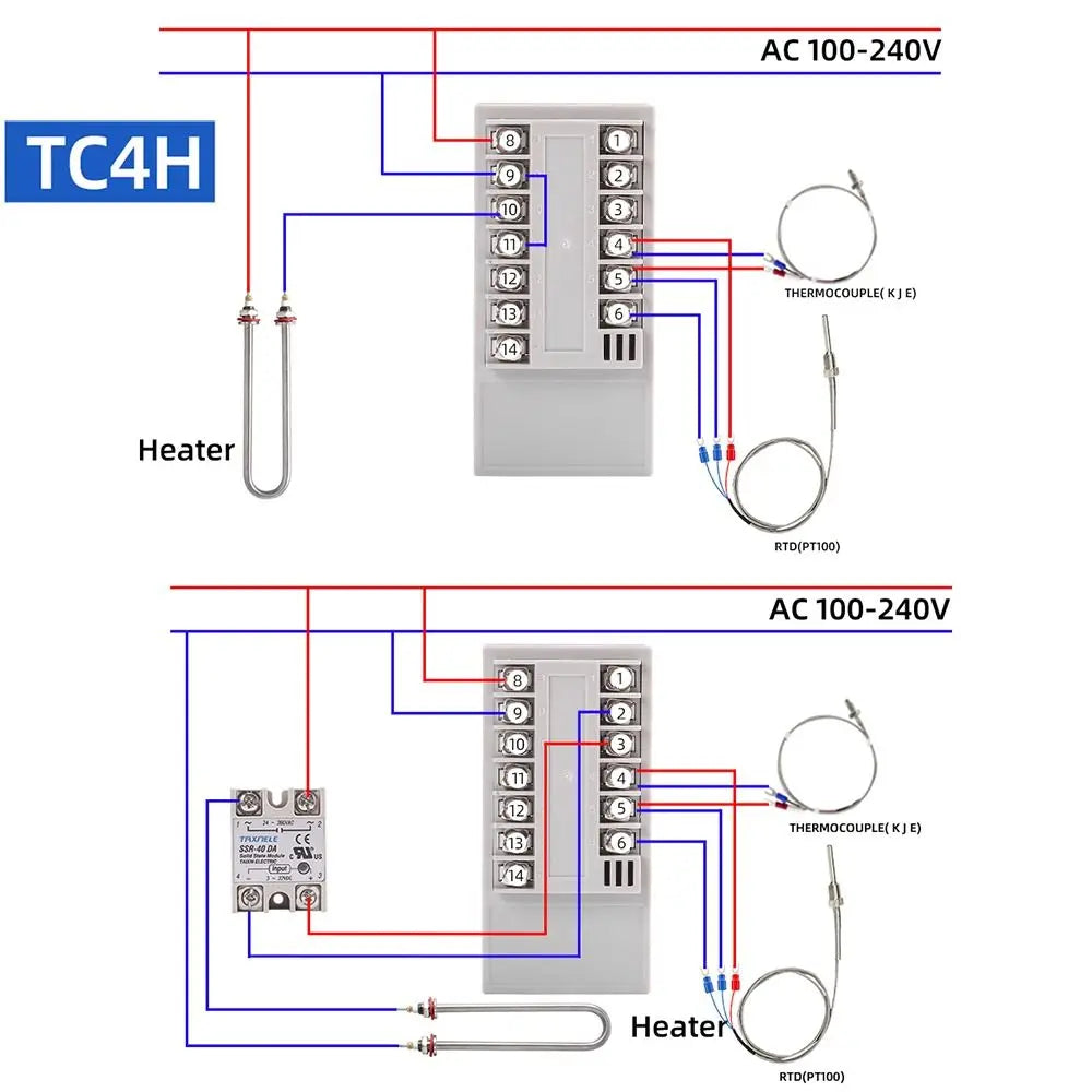 TC Series Digital PID Temperature Controller Dual SSR Relay PID Temperature Controller Nixie