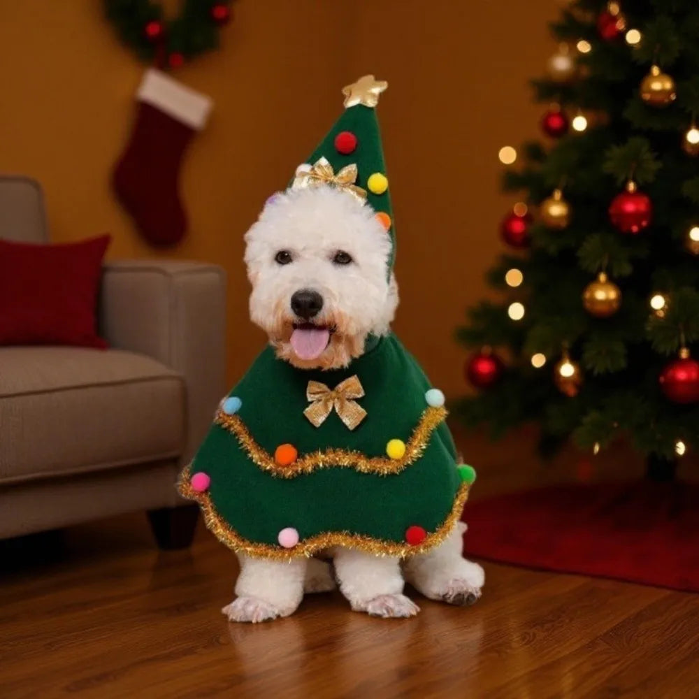 Christmas Pet Costume – Dog & Cat Cloak & Hat Set | Nixie Pet Costume Set Nixie