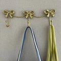 Cute Bow Wall Hooks – Decorative Iron Triple Hook for Girls Decorative Wall Hook Nixie Gold