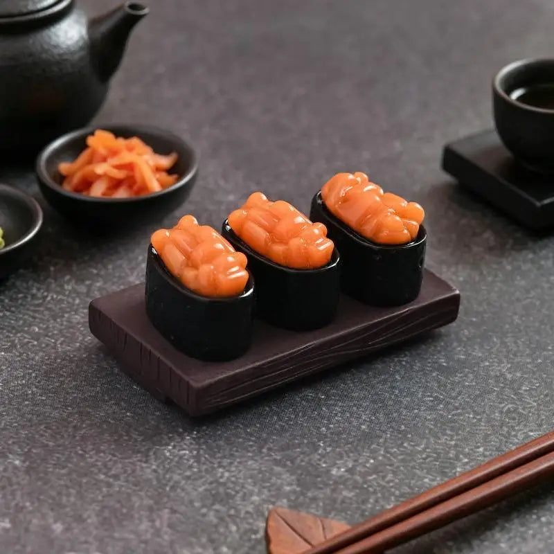 10pcs Mini Sushi Resin Miniature DIY Pendants & Dollhouse Decor Resin Craft Miniatures Nixie