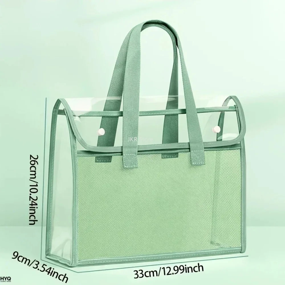 Large Waterproof Transparent Expandable PVC File Storage Bag
