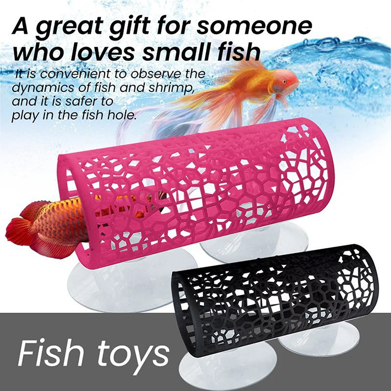 Betta Fish Hideaway Tunnel – Aquarium Hideout for Fish & Shrimp