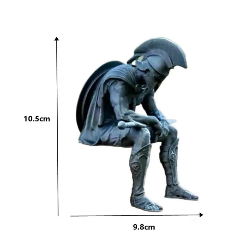 Meditation Warrior Figurine – 3D Printed Ancient Rome Statue Decorative Figurine Nixie