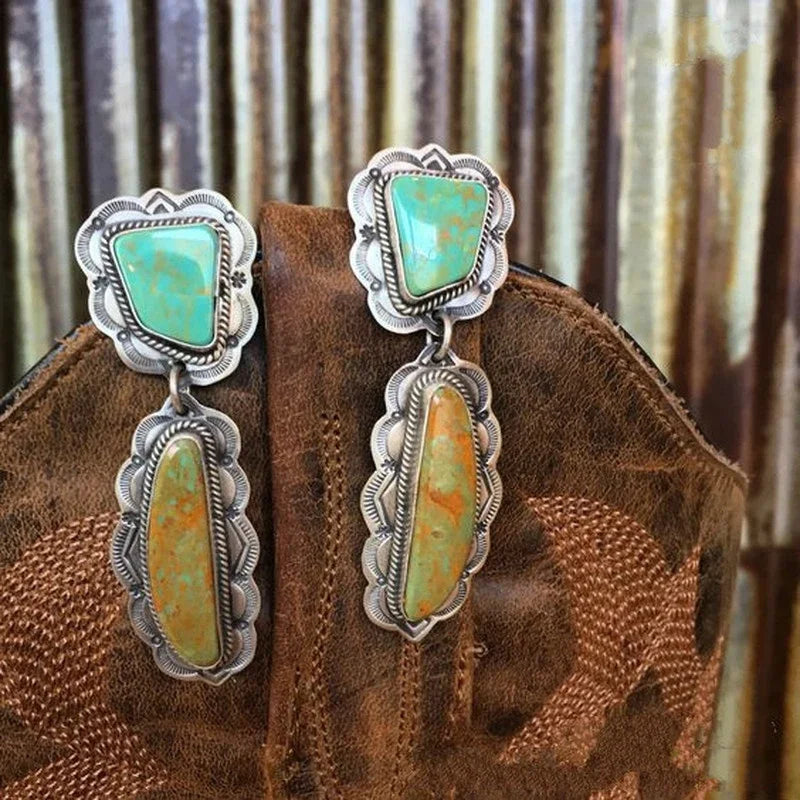 Vintage Blue Stud Dangle Earrings – Wedding & Party Gift Dangle Stud Earrings Nixie