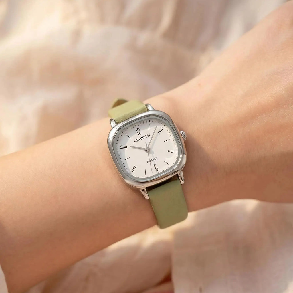 REBIRTH Roman Scale Quartz Watch | Leather Band, Water-Resistant Quartz Wrist Watch Nixie