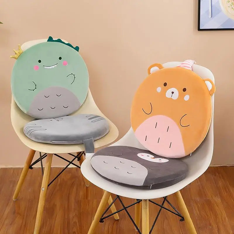 Cartoon Animal Memory Foam Seat Cushion – Washable Velvet Pad Memory Foam Seat Cushion Nixie