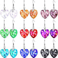 5 Pairs Crystal Heart Teardrop Dangle Earrings for Women Crystal Dangle Earrings Nixie random color heart-shaped