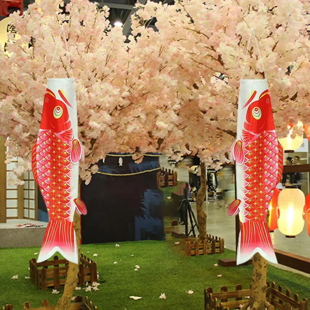 Japanese Koinobori Carp Streamer Flag – Satin Windsock Decor Decorative Flag Nixie