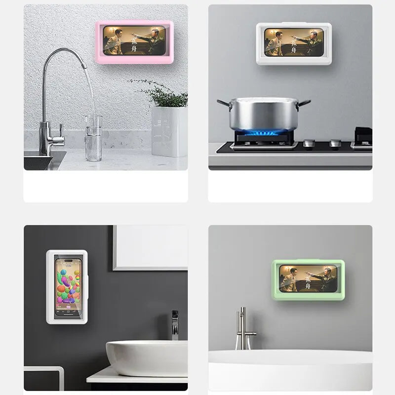 Waterproof Anti-Fog Shower Phone Holder | Wall Mount Case Shower Phone Holder Nixie