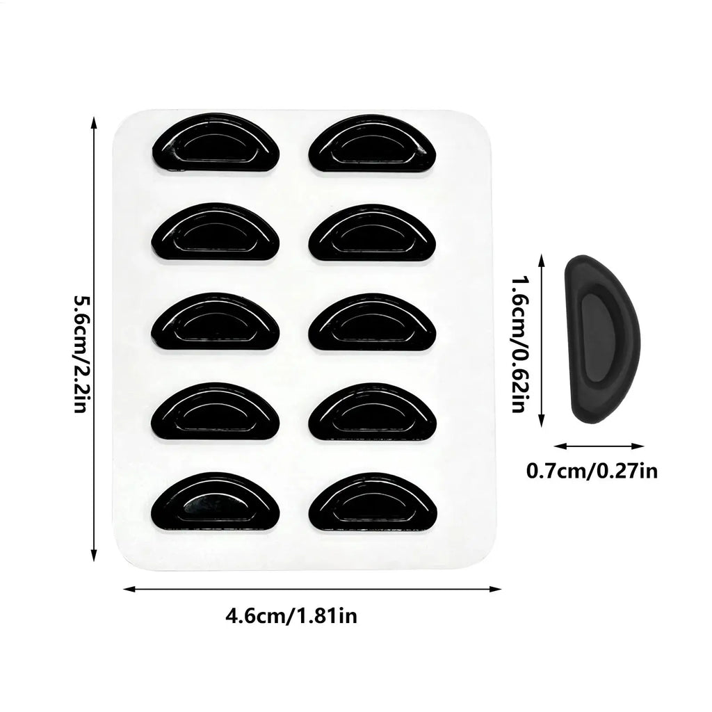 5 Pairs Silicone Glasses Nose Pads – Anti-Slip Adhesive Support Eyeglass Nose Pads Nixie