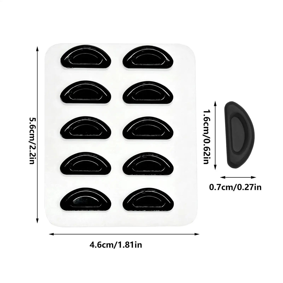 5 Pairs Silicone Glasses Nose Pads – Anti-Slip Adhesive Support Eyeglass Nose Pads Nixie