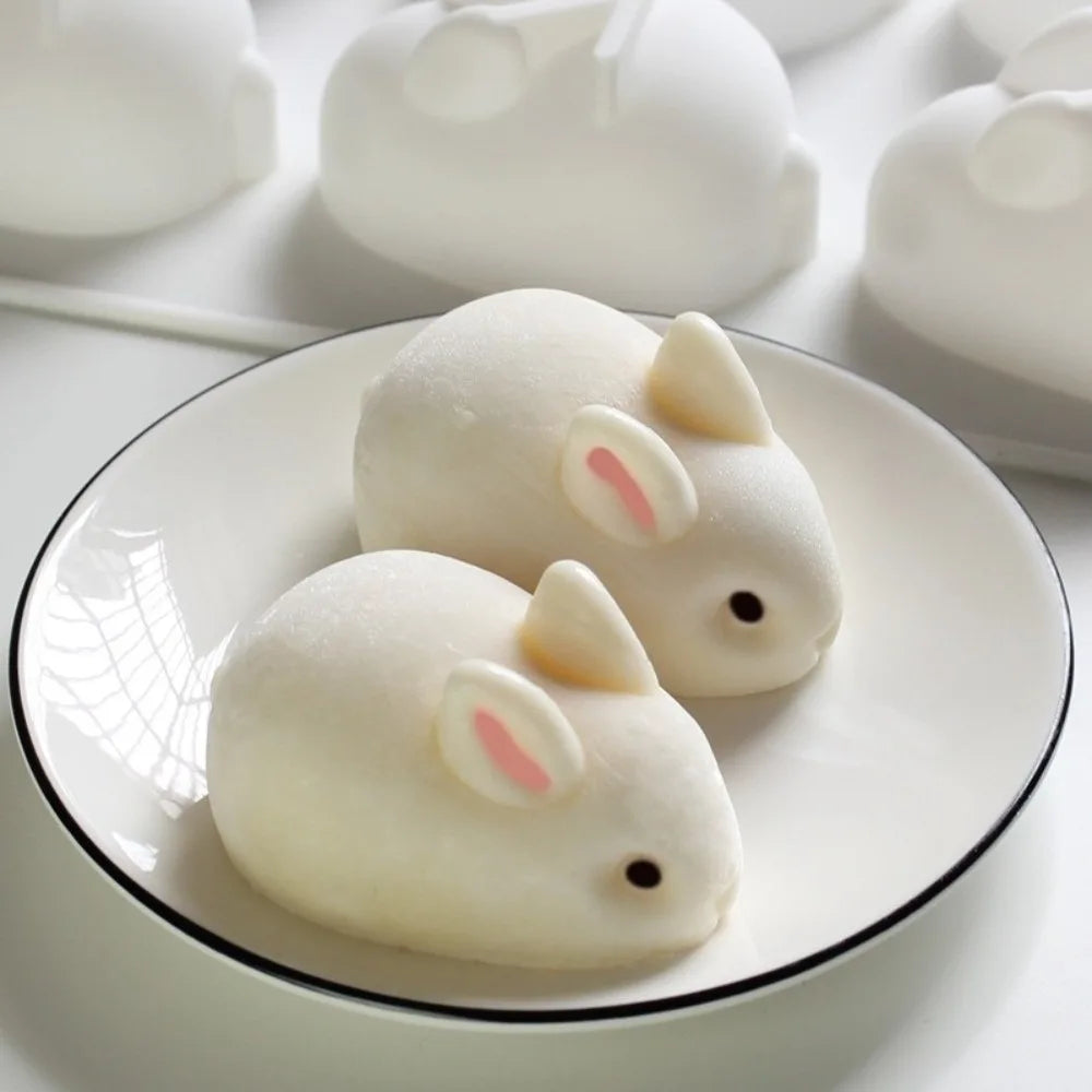 Silicone 3D Bunny Cake Mold – 6 Cavity Non-Stick Baking Mould