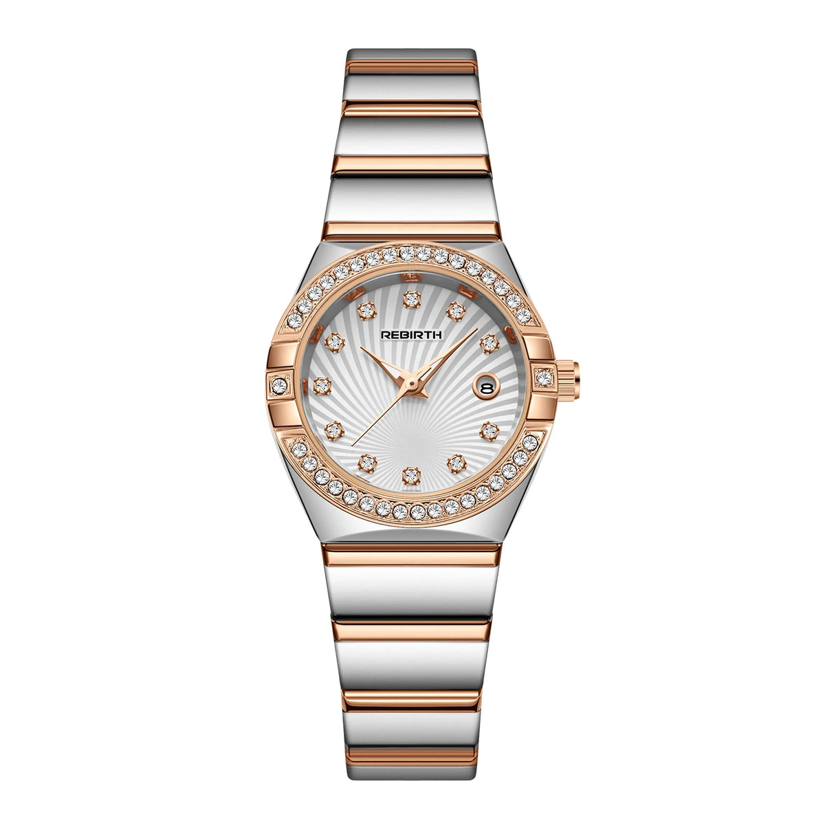 REBIRTH Luxury Women's Quartz Watch – Waterproof & Luminous Women's Quartz Watch Nixie WHITE