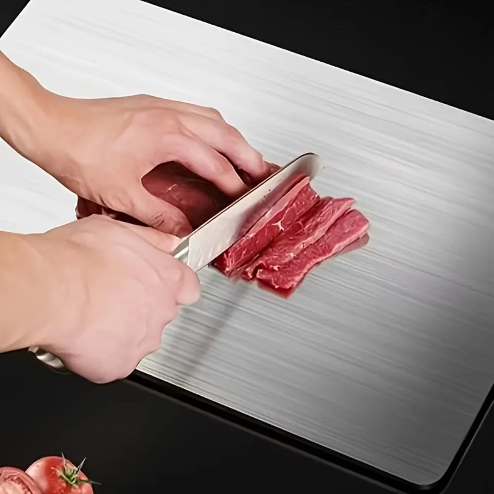 3-Piece Stainless Steel Cutting Board Set – BPA Free & Rustproof Cutting Board Set Nixie