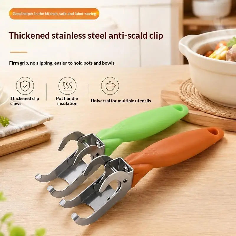 Stainless Steel Pot Lifter Gripper – Non-Slip Heat Safe Kitchen Tool Kitchen Pot Lifter Nixie