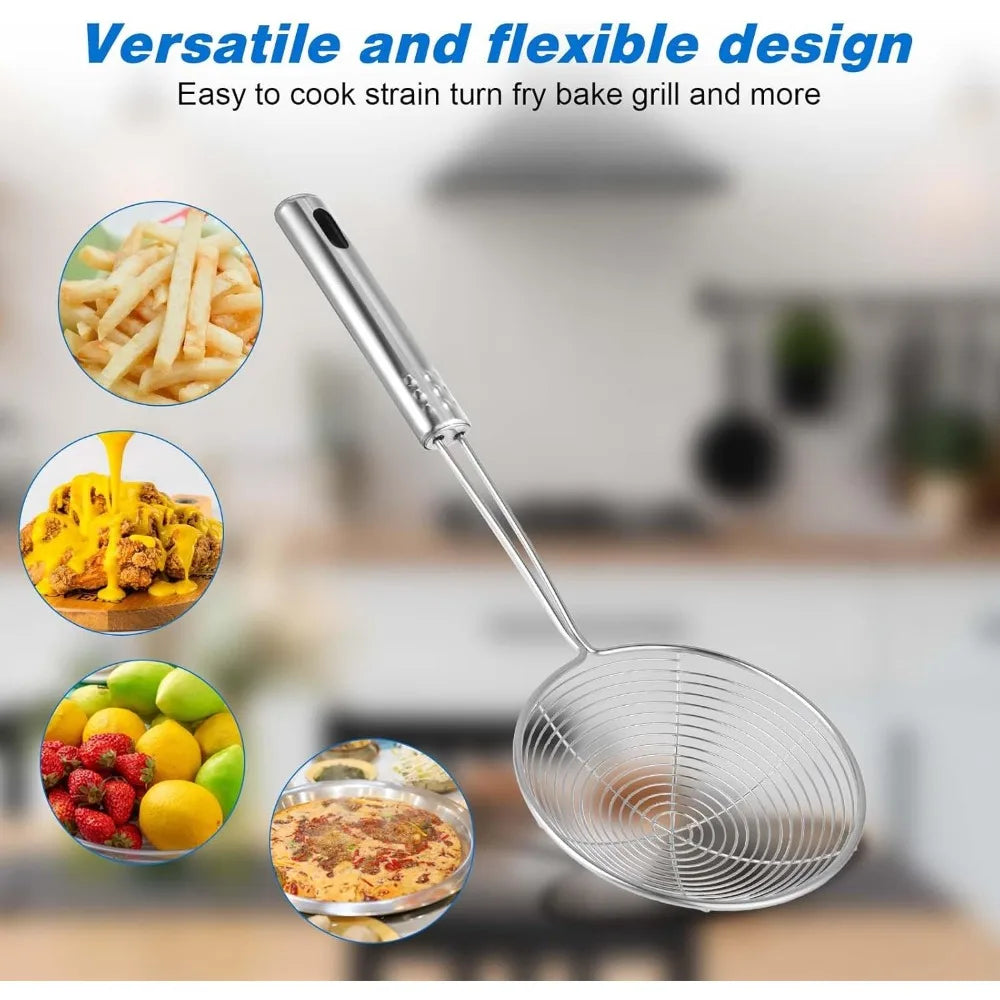 Stainless Steel Spider Strainer Skimmer Spoon for Frying & Cooking Kitchen Strainer Skimmer Nixie