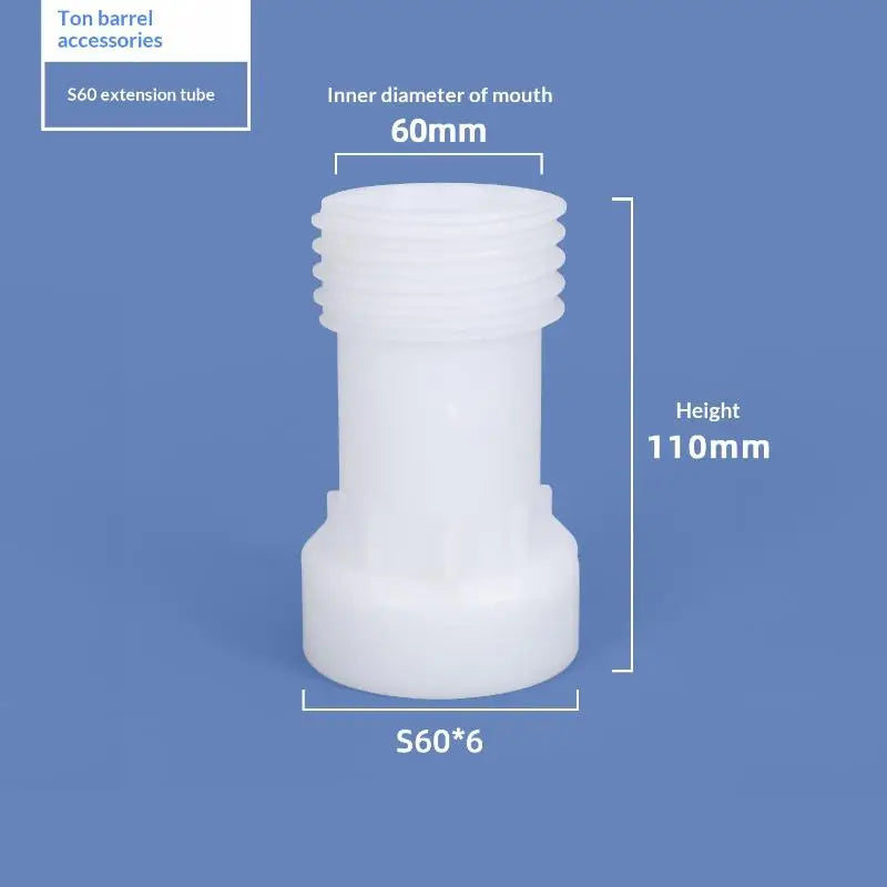 IBC Tank Plastic Extension Tube Adapter S60x6 Outlet Pipe Joint IBC Tank Adapter Nixie 1pc tube