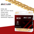 BUCKLOS Bike Chain 8/9/10/11/12 Speed MTB Road Bicycle Chain Bicycle Chain Nixie 8 SPEED GOLD