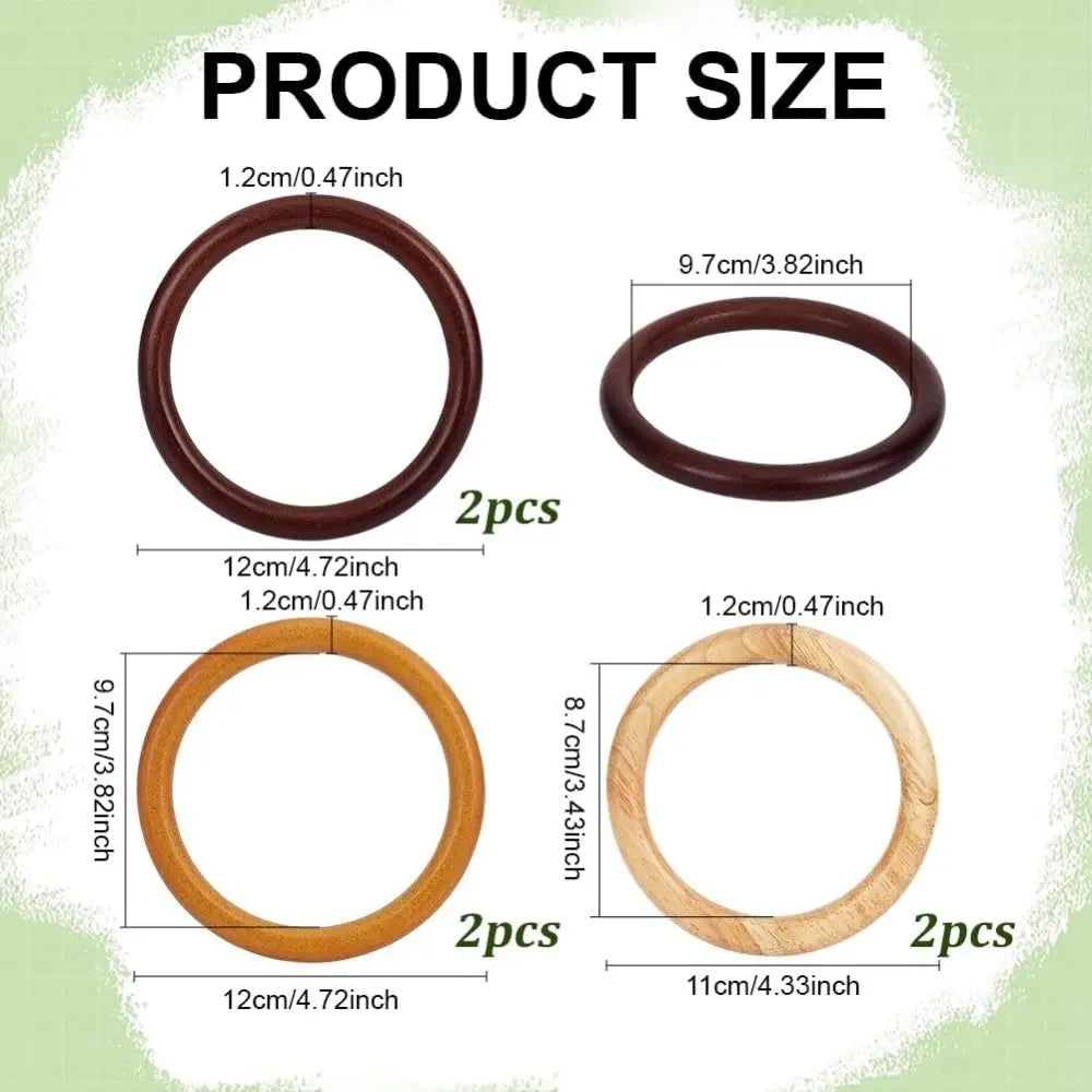 Round Wooden Handbag Handles – DIY Purse Strap Replacement Bag Handles Nixie